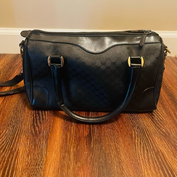 Vintage Black Gucci Boston Bag - Picture 3 of 16